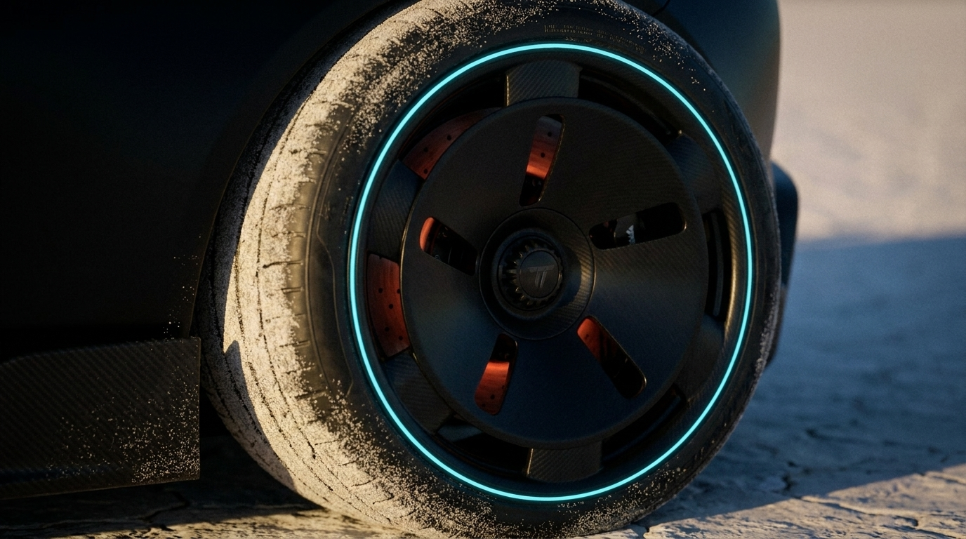 Macro of the sealed aero wheel